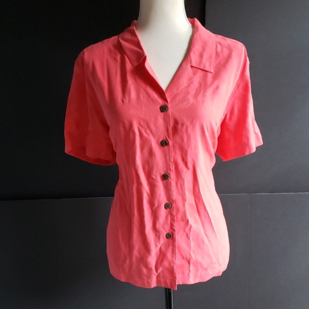 Caribbean Joe silk & rayon blouse. XL NWT
